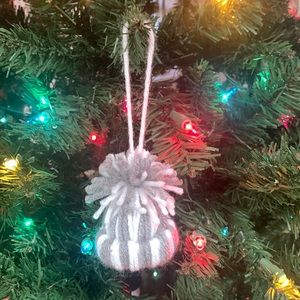 Gray Striped Stocking Cap